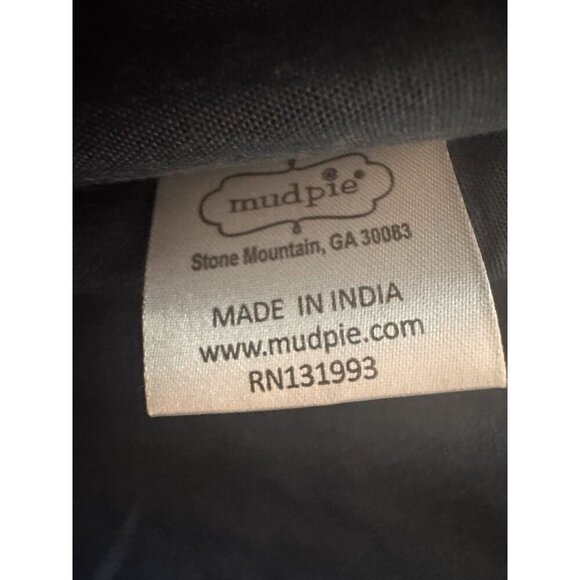 Straw Beach Shoulder Bag Boho Woven Mudpie India Jute Raffia Blue Metallic - Picture 7 of 10